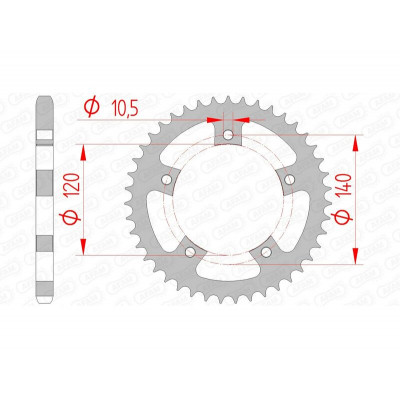 Couronne AFAM acier standard 86500 - 525