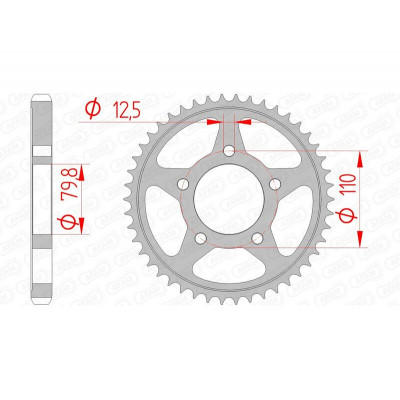 Couronne AFAM acier standard 86600 - 530