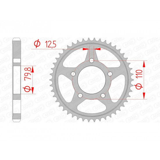 Couronne AFAM acier standard 86600 - 530