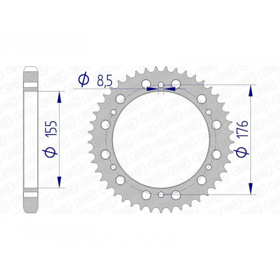 Couronne AFAM aluminium 87601 - 530