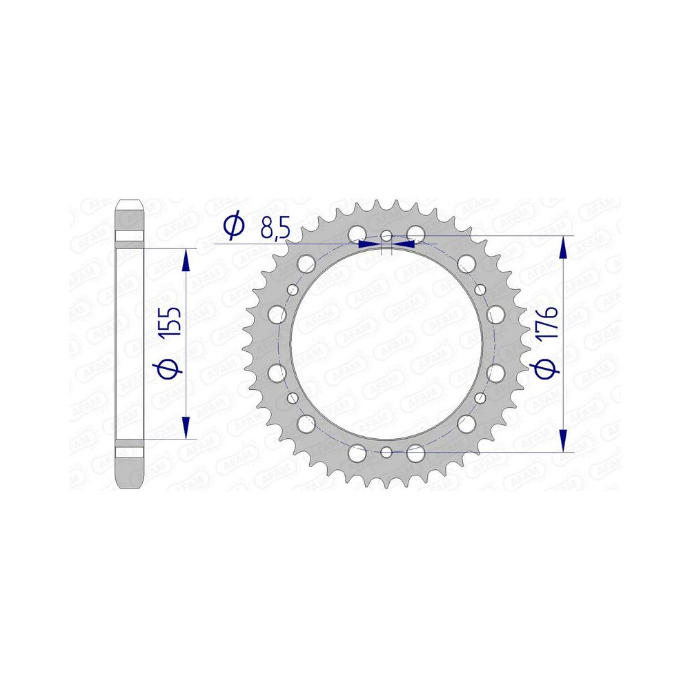 Couronne AFAM aluminium 87601 - 530