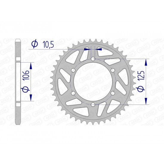 Couronne AFAM aluminium 87606 - 520