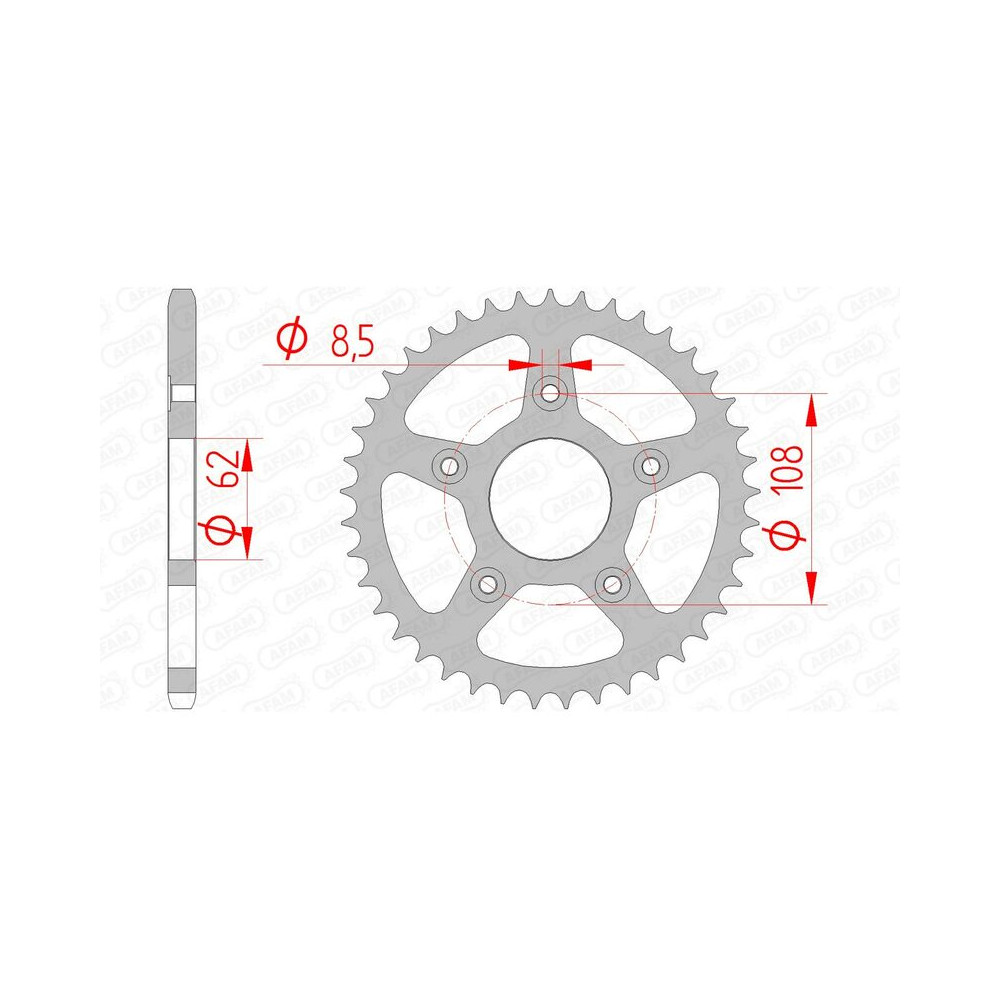 Couronne AFAM acier standard 44203 - 520