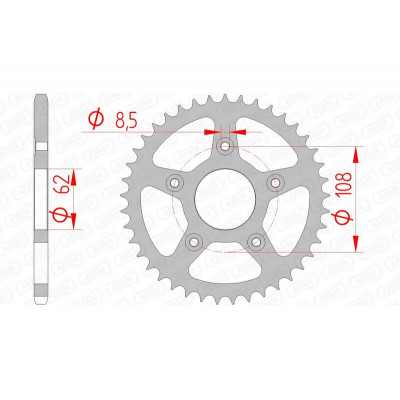 Couronne AFAM acier standard 44203 - 520