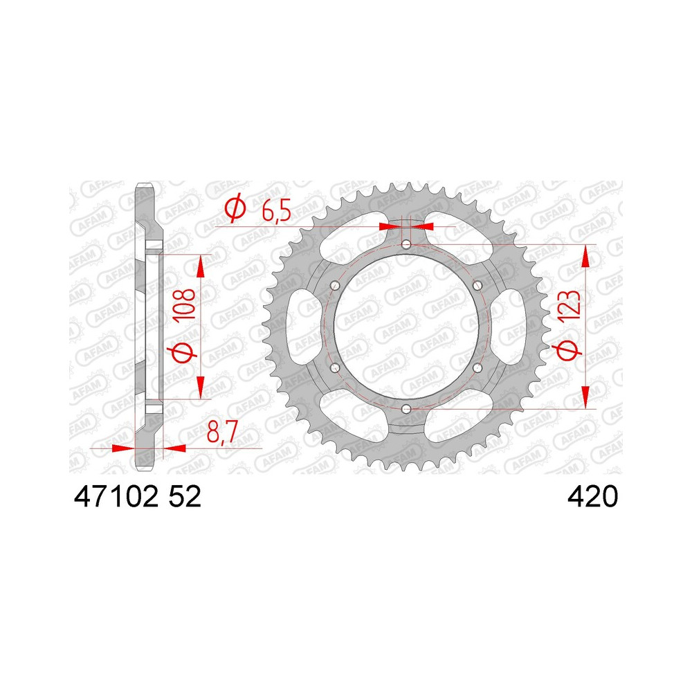 Couronne AFAM acier standard 47102 - 420