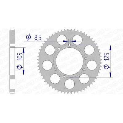 Couronne AFAM aluminium 48200 - 428