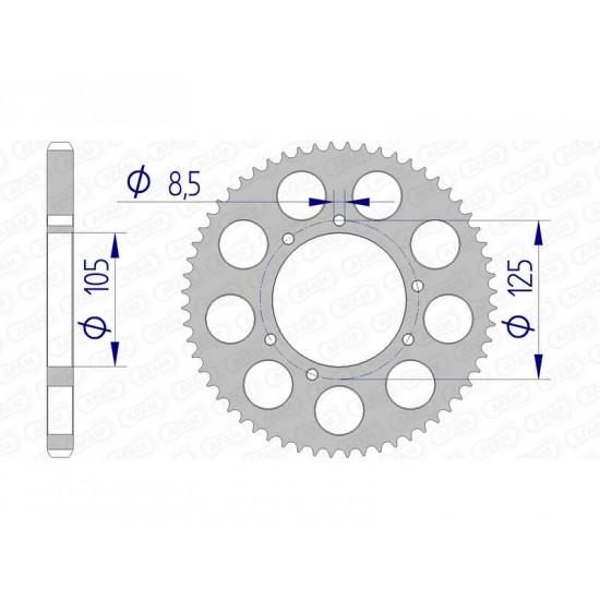 Couronne AFAM aluminium 48200 - 428