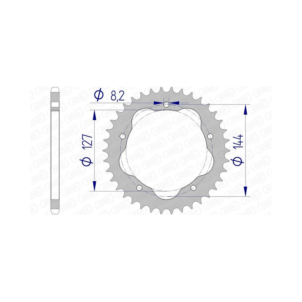 Couronne AFAM aluminium 51607 - 520