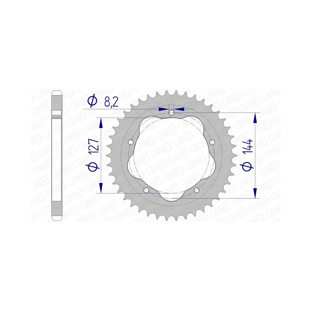 Couronne AFAM aluminium 51608 - 525