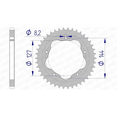 Couronne AFAM aluminium 51608 - 525