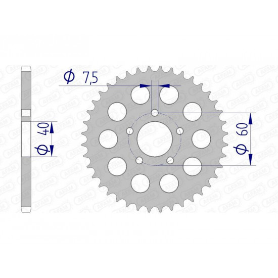 Couronne AFAM aluminium 72105 - 415