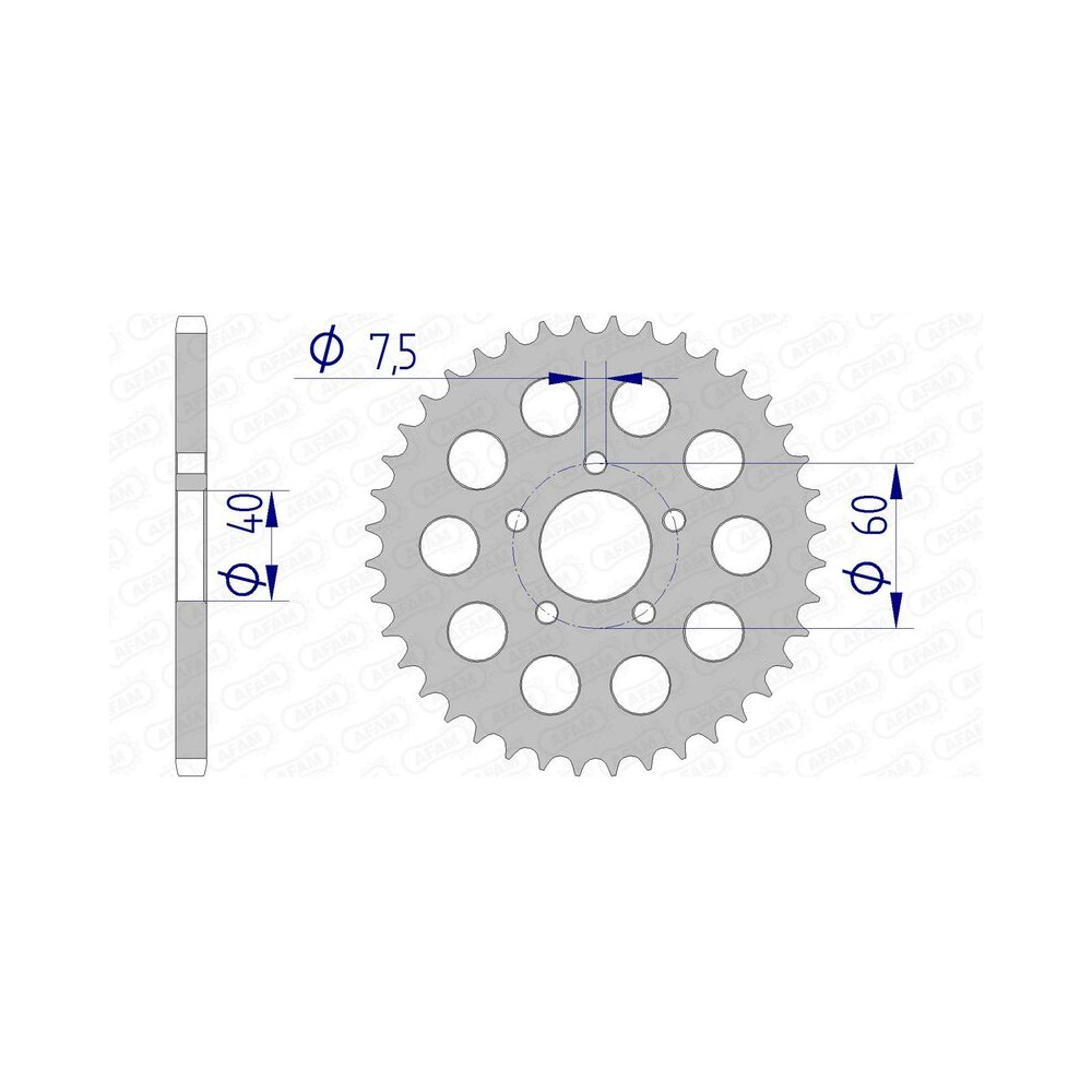 Couronne AFAM aluminium 72105 - 415