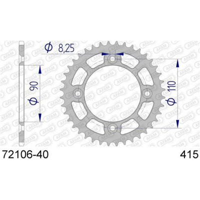 Couronne AFAM aluminium 72106 - 415