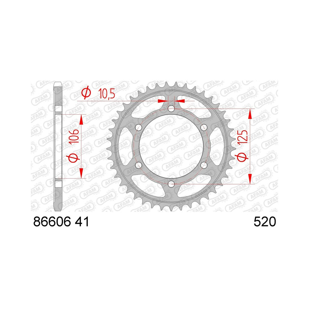 Couronne AFAM acier standard 86606 - 520