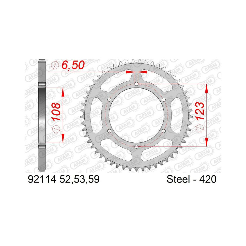 Couronne AFAM acier standard 92114 - 420