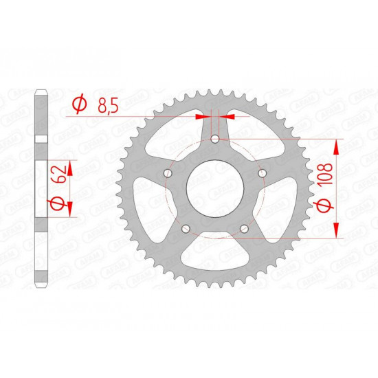 Couronne AFAM acier standard 92122 - 420