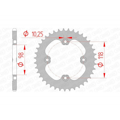 Couronne AFAM acier standard 92401 - 520