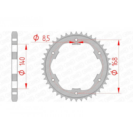 Couronne AFAM acier standard 92634 - 525