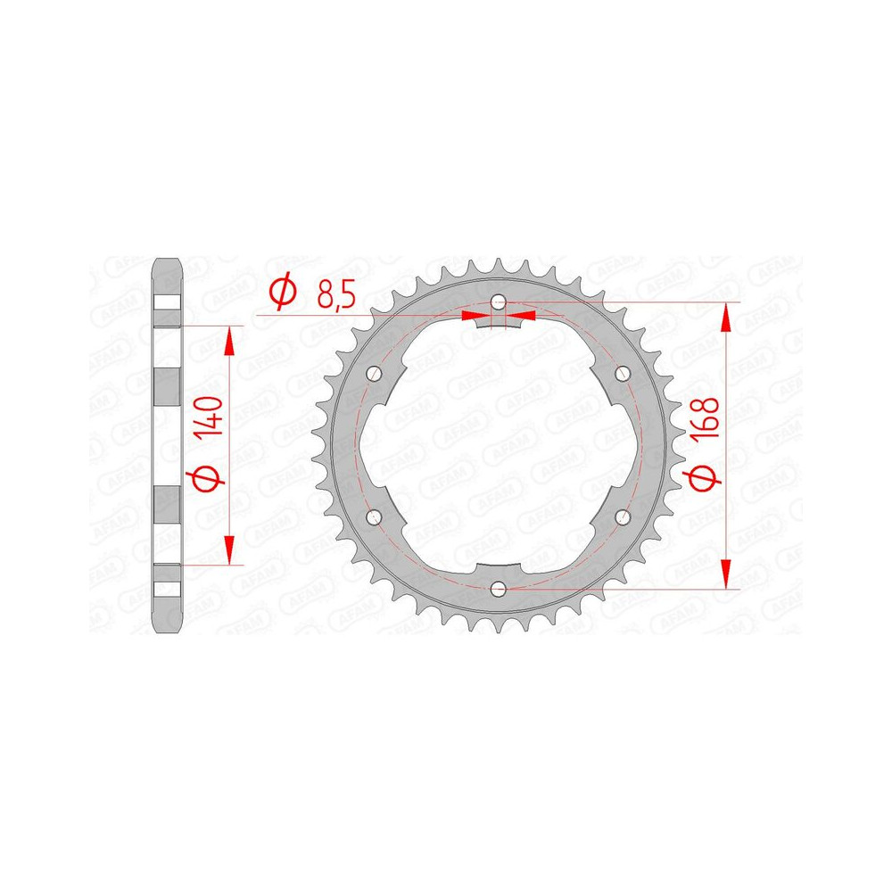 Couronne AFAM acier standard 92634 - 525