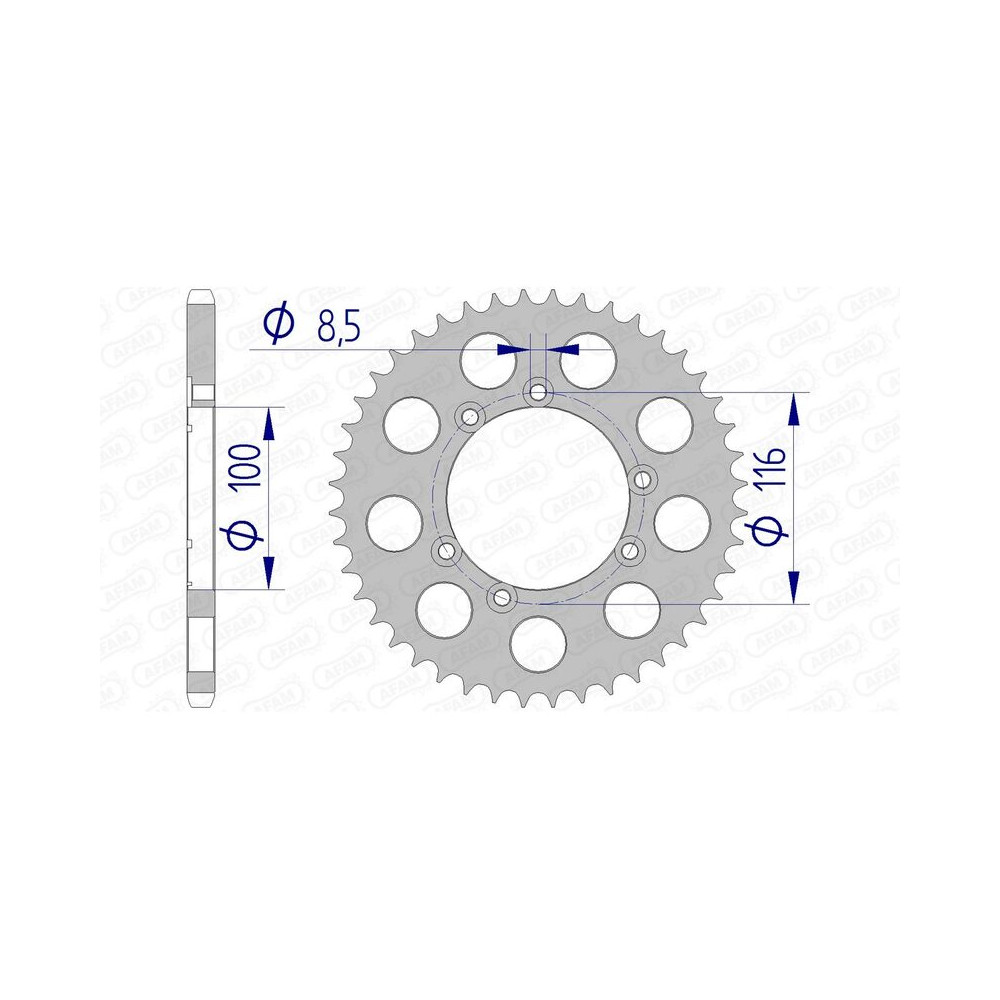 Couronne AFAM aluminium 93303 - 520