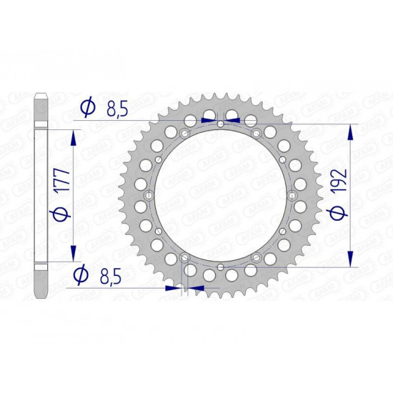 Couronne AFAM aluminium 63300 - 520