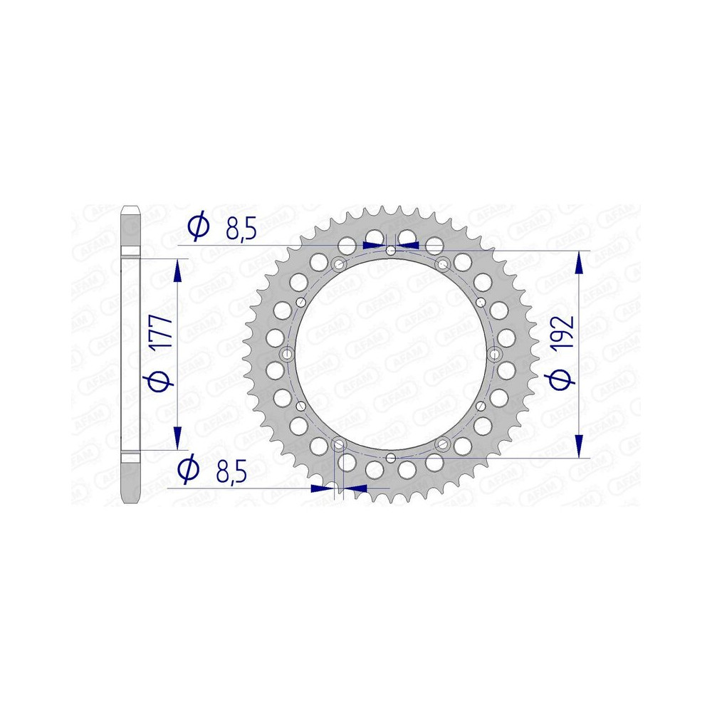 Couronne AFAM aluminium 63300 - 520