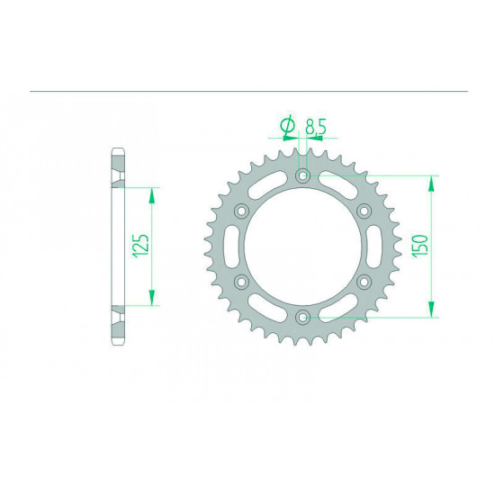 Couronne AFAM acier standard 71304 - 520