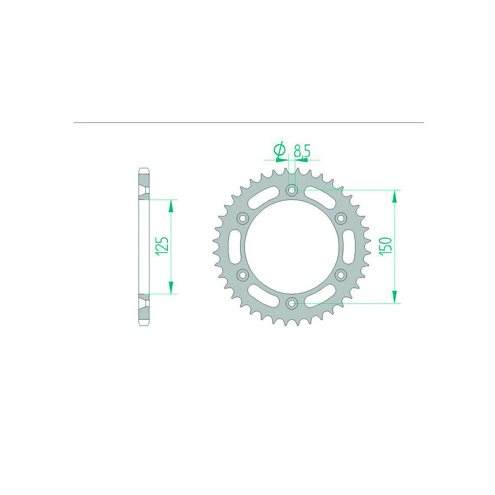 Couronne AFAM acier standard 71304 - 520