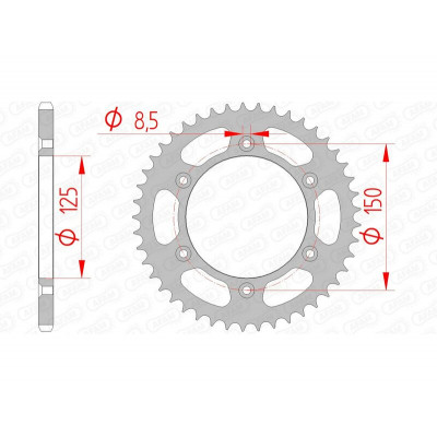 Couronne AFAM acier standard 71304 - 520