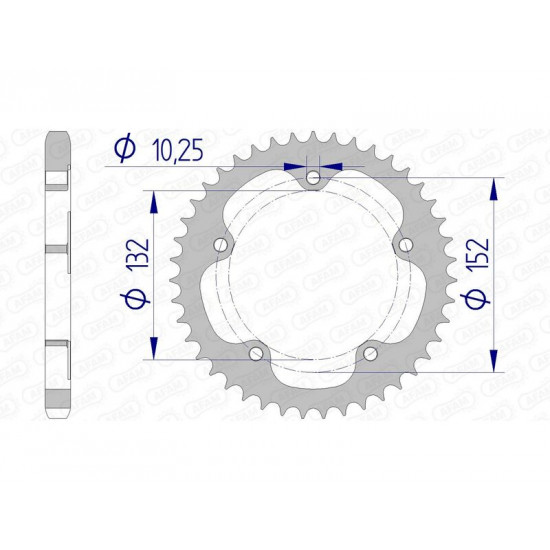 Couronne AFAM aluminium 93836 - 525