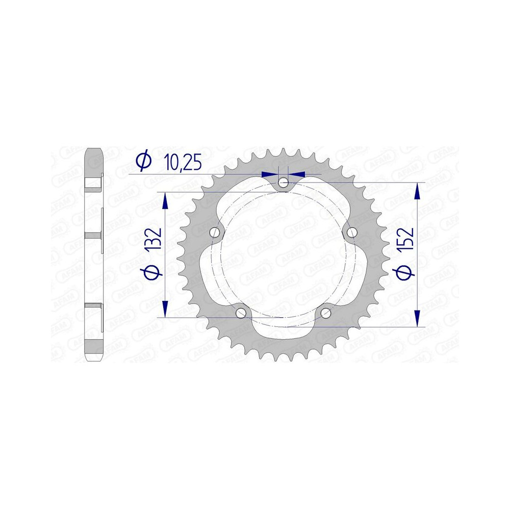 Couronne AFAM aluminium 93836 - 525