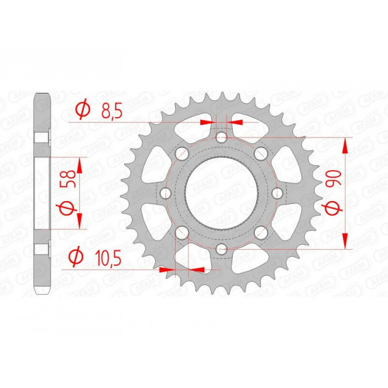 Couronne AFAM acier standard 10201 - 428