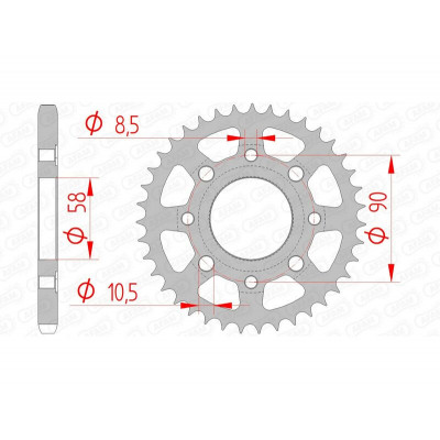 Couronne AFAM acier standard 10201 - 428