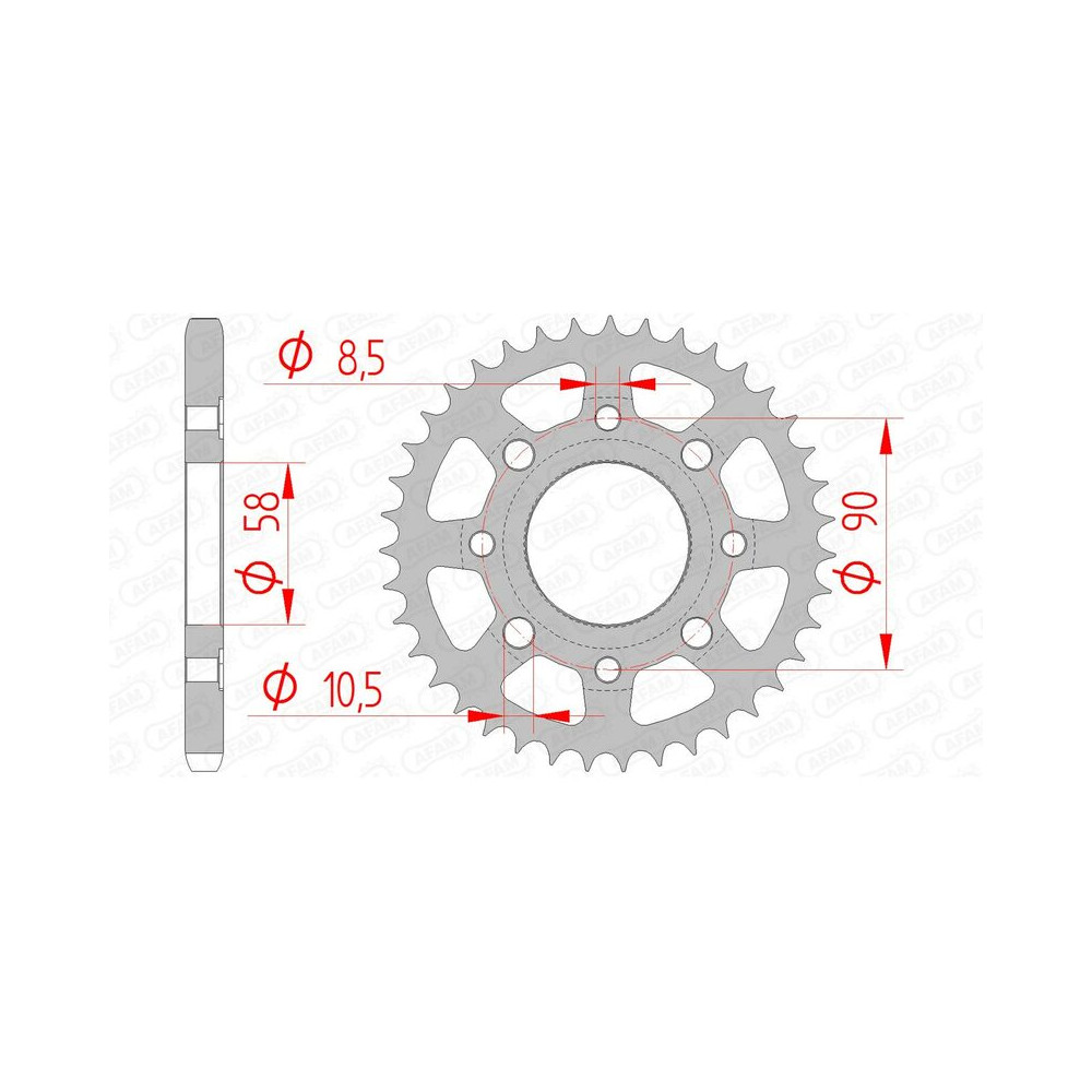 Couronne AFAM acier standard 10201 - 428