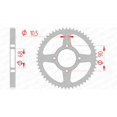 Couronne AFAM acier standard 10205 - 428