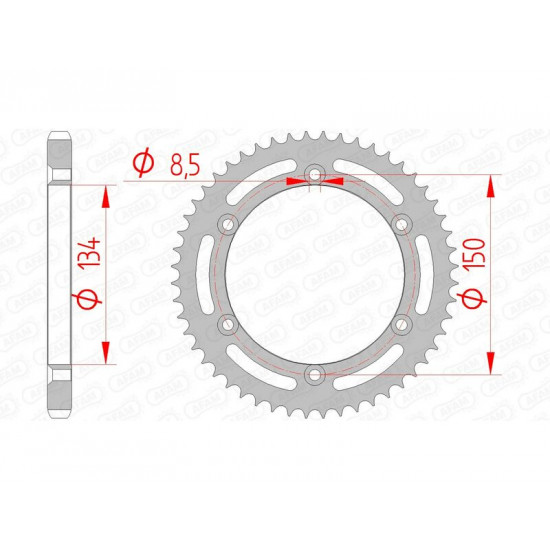 Couronne AFAM acier standard 16207 - 428