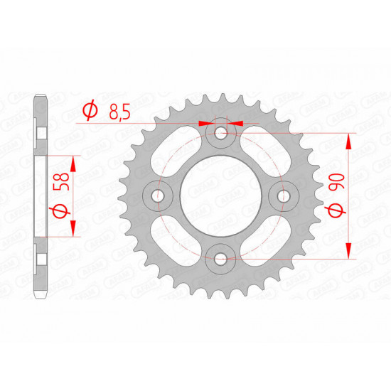 Couronne AFAM acier standard 10117 - 420