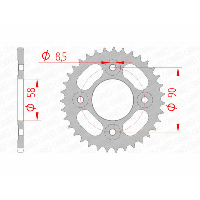 Couronne AFAM acier standard 10117 - 420