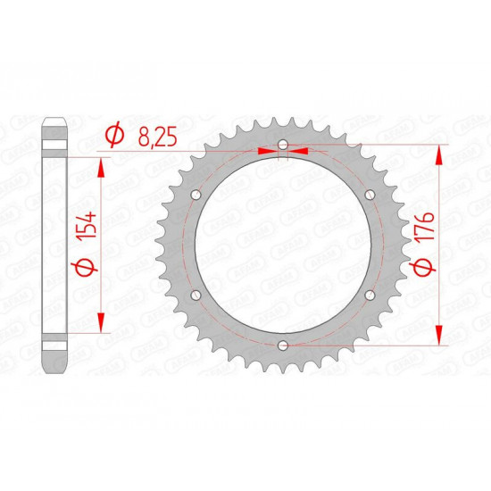 Couronne AFAM acier standard 10607 - 530