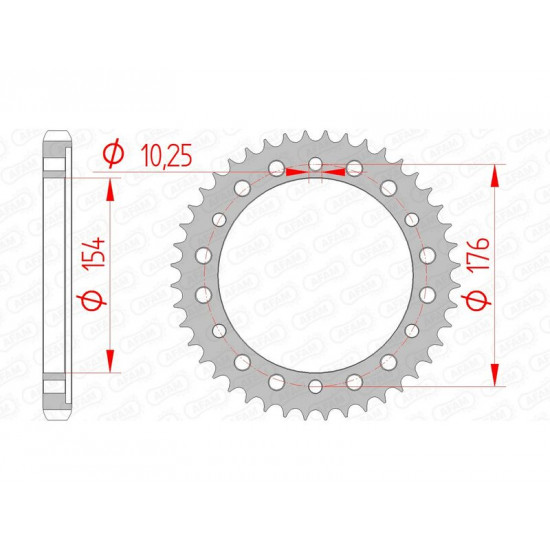 Couronne AFAM acier standard 10801 - 530