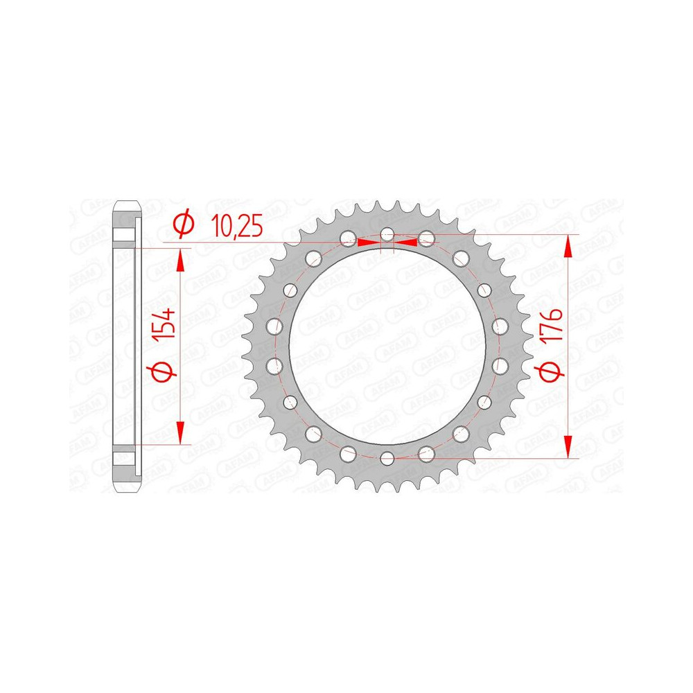 Couronne AFAM acier standard 10801 - 530