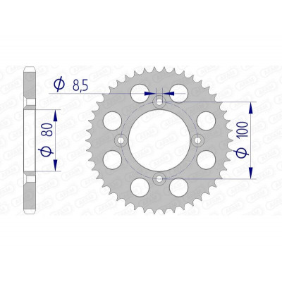 Couronne AFAM aluminium Ultra-Light 11110 - 428