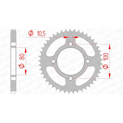 Couronne AFAM acier standard 14213 - 428