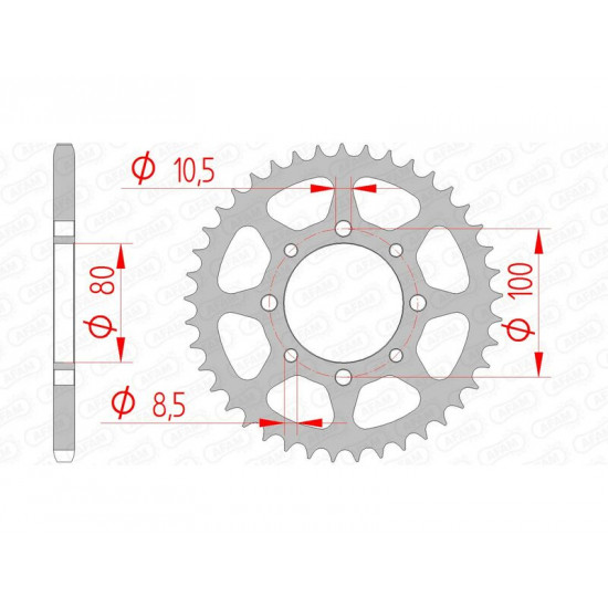 Couronne AFAM acier standard 14312 - 520