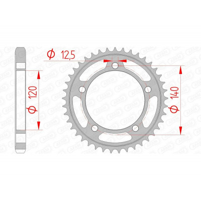 Couronne AFAM acier standard 14911 - 530