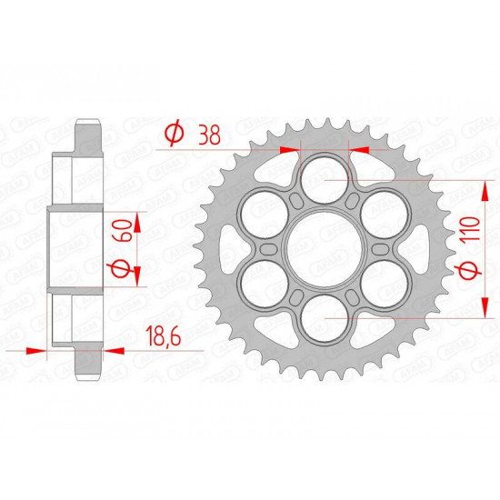 Couronne AFAM acier standard 50900 - 530