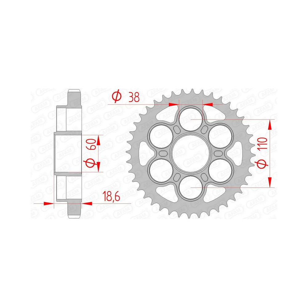 Couronne AFAM acier standard 50900 - 530