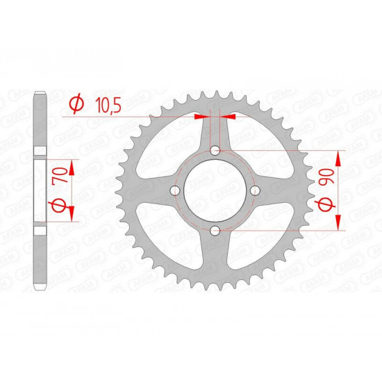 Couronne AFAM acier standard 16310 - 520