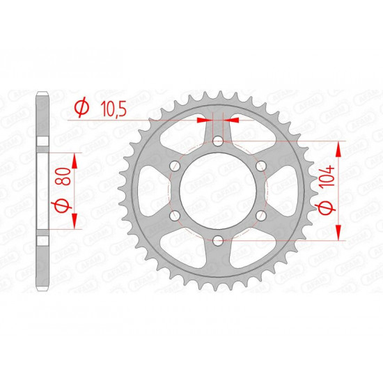 Couronne AFAM acier standard 16504 - 520