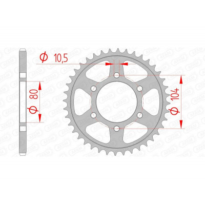 Couronne AFAM acier standard 16504 - 520